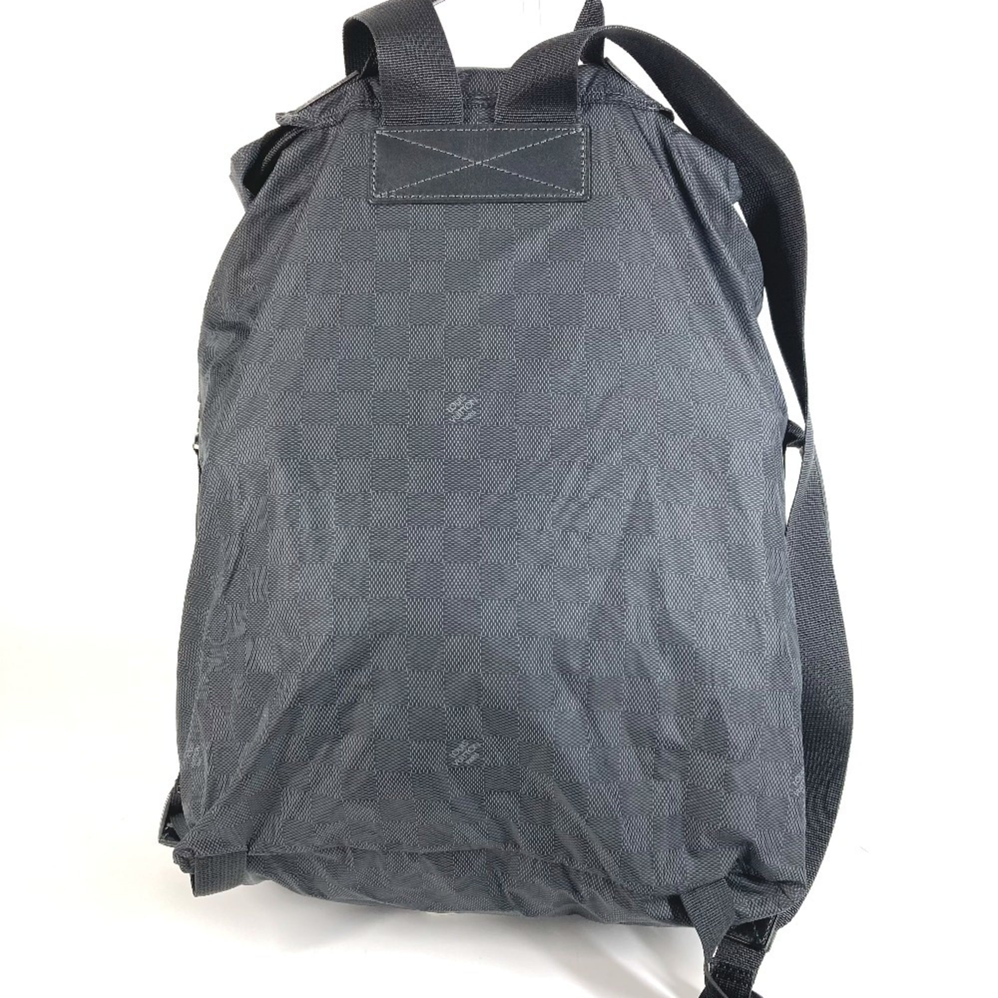 Louis Vuitton Damier Aventure Black Leather Nylon Backpack