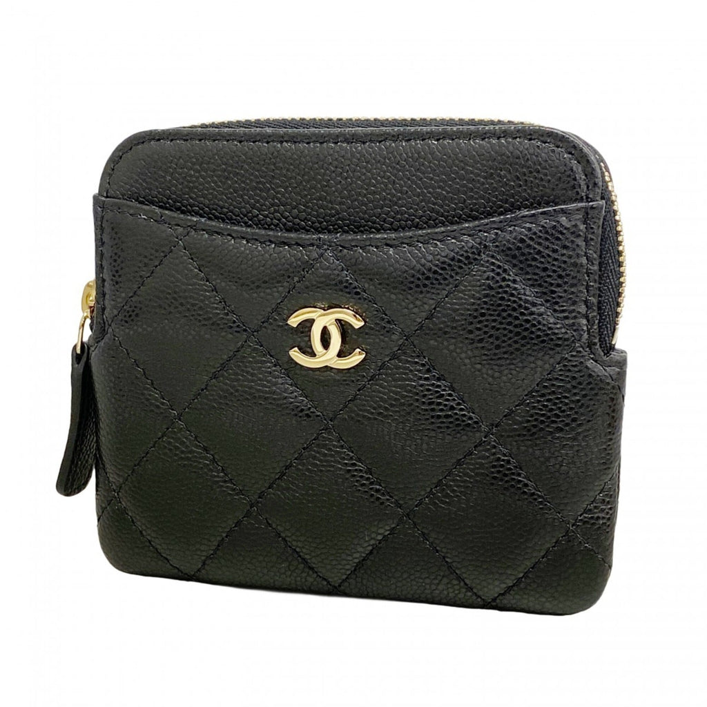 Chanel Black Grained Calfskin Coin Purse/Coin Case