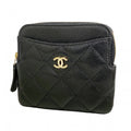 Chanel Black Grained Calfskin Coin Purse/Coin Case