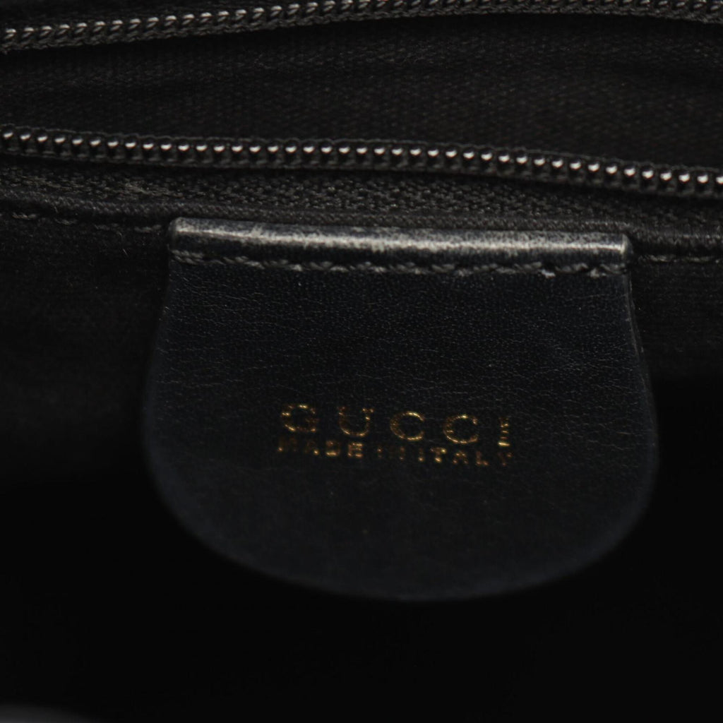Gucci Black Leather Backpack Handbag (Pre-Owned)