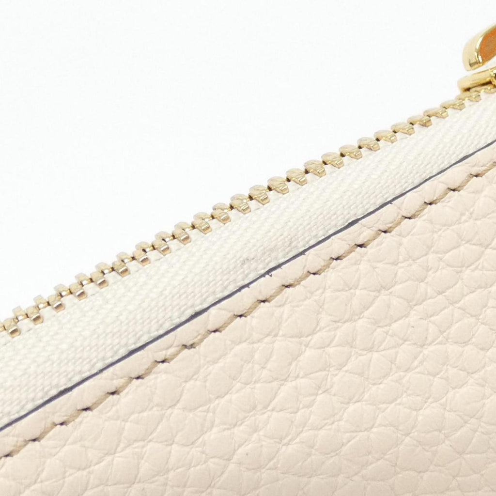 Louis Vuitton Cream Leather Long Wallet