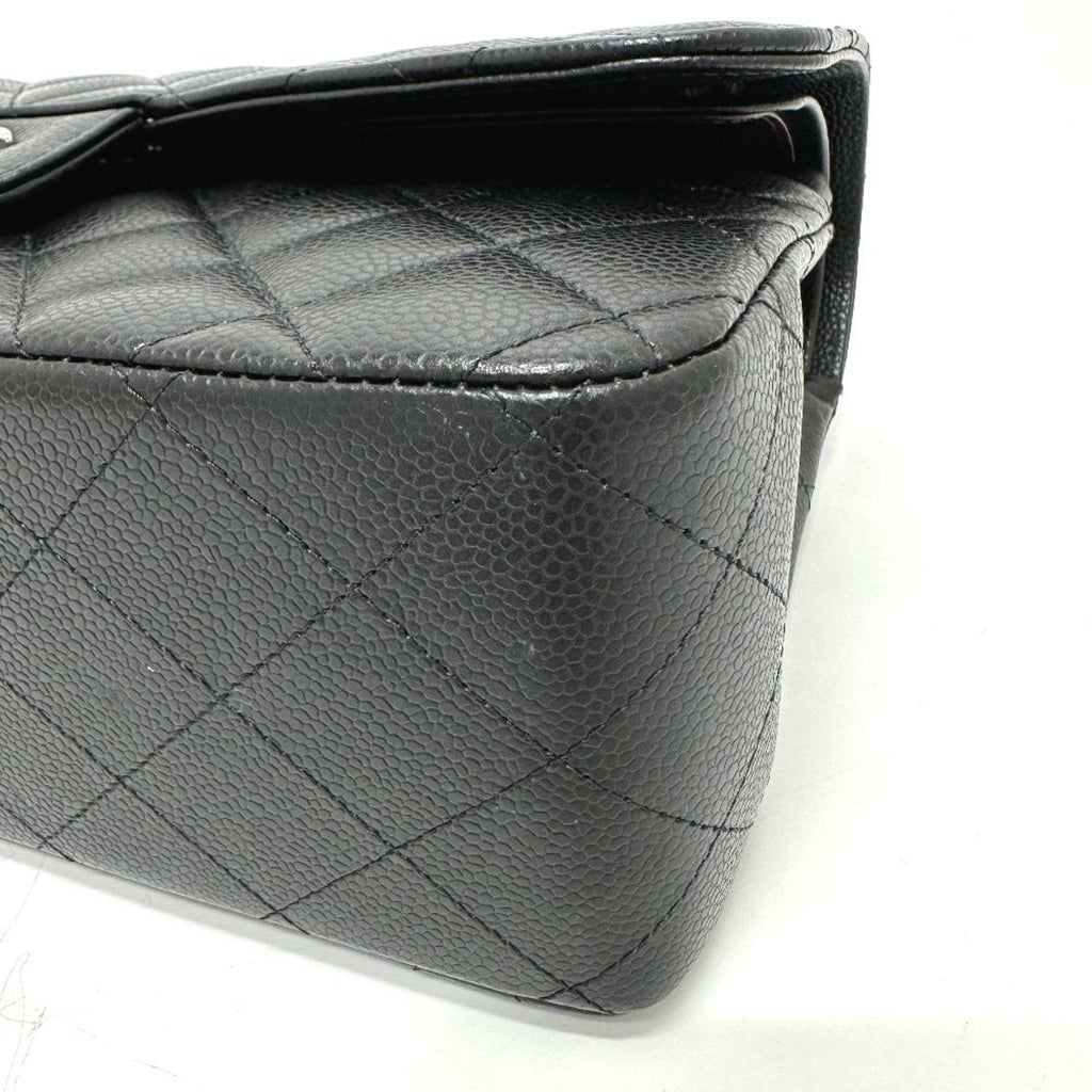 Chanel Black Grained Calfskin Shoulder Bag