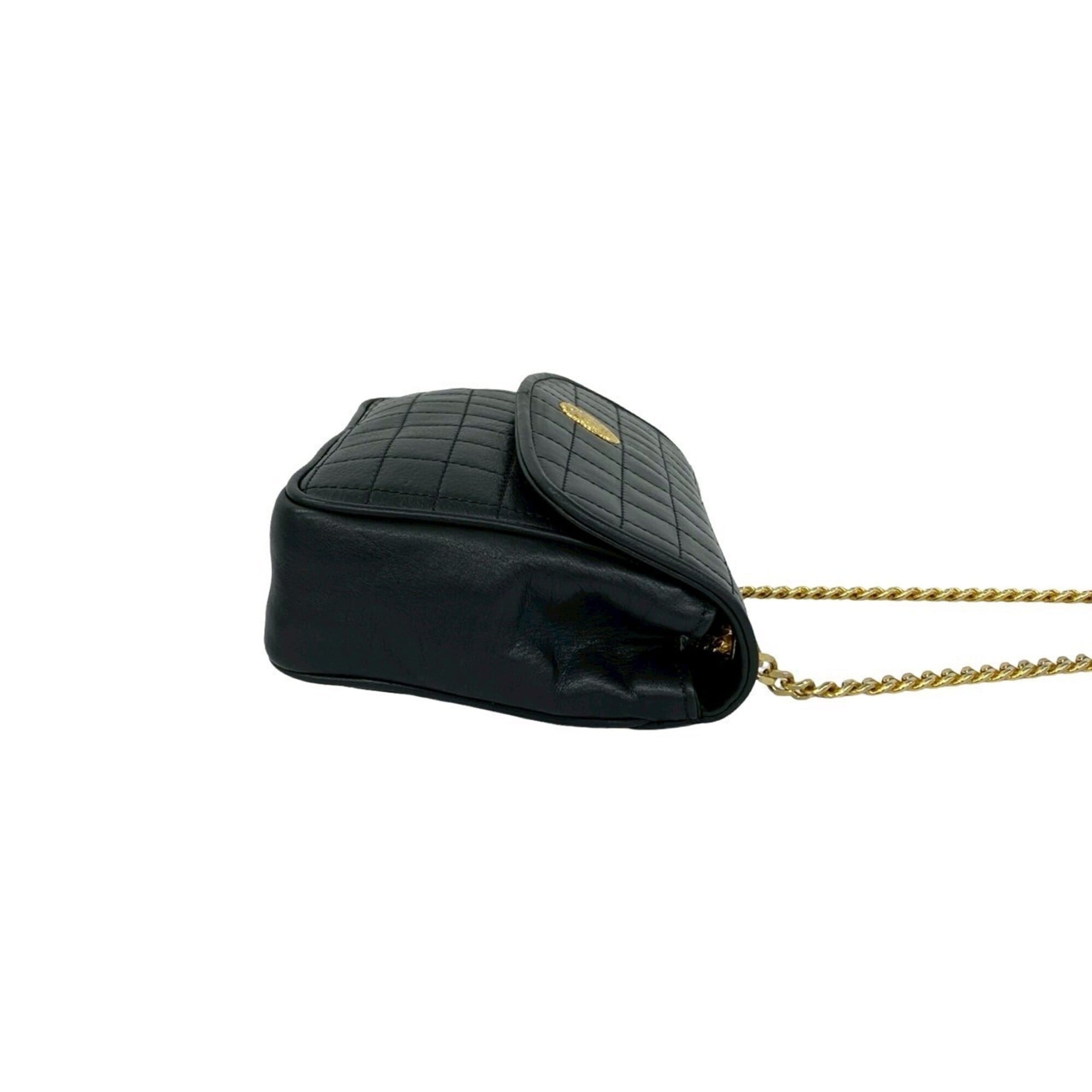 Celine Black Leather Shoulder Bag