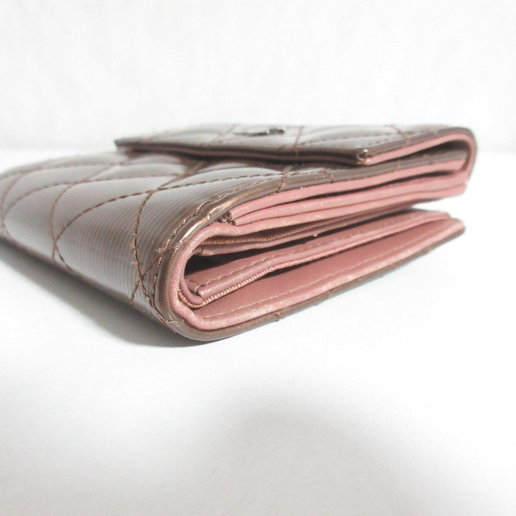 Chanel Bronze Patent Leather Wallet (Bi-Fold)