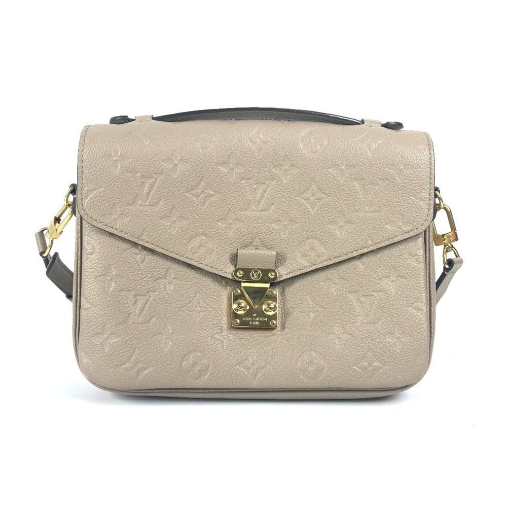Louis Vuitton Monogram Empreinte Beige Tourterelle Monogram Empreinte Handbag Pochette Shoulder Bag