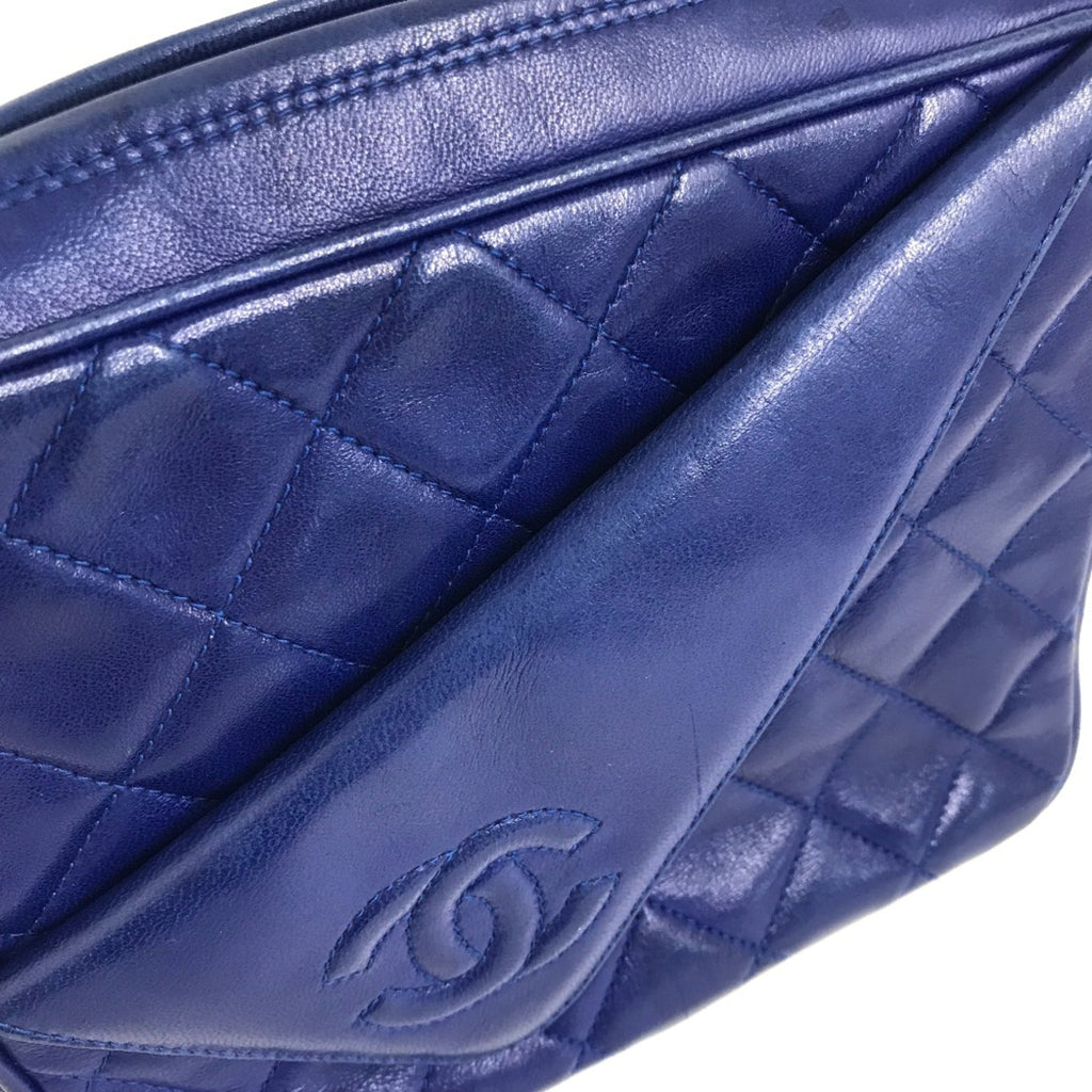 Chanel Blue Leather Shoulder Bag