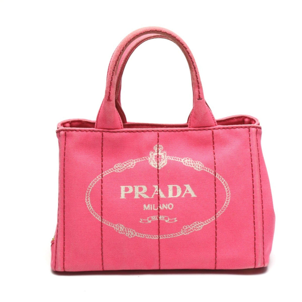 Prada Pink Canvas Tote Bag