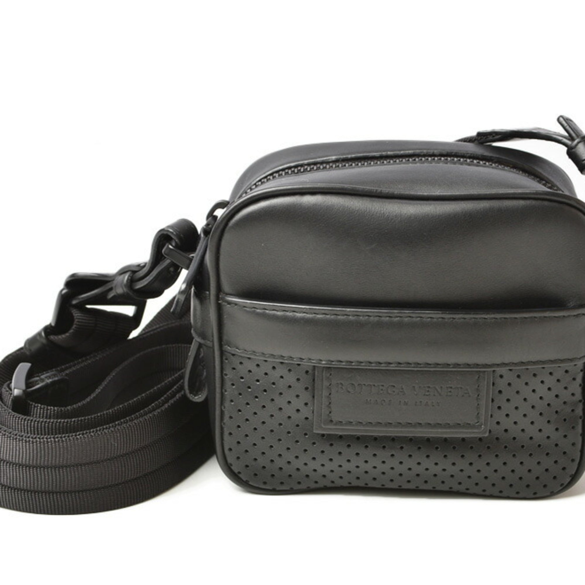 Bottega Veneta Black Leather Pouch Shoulder Bag
