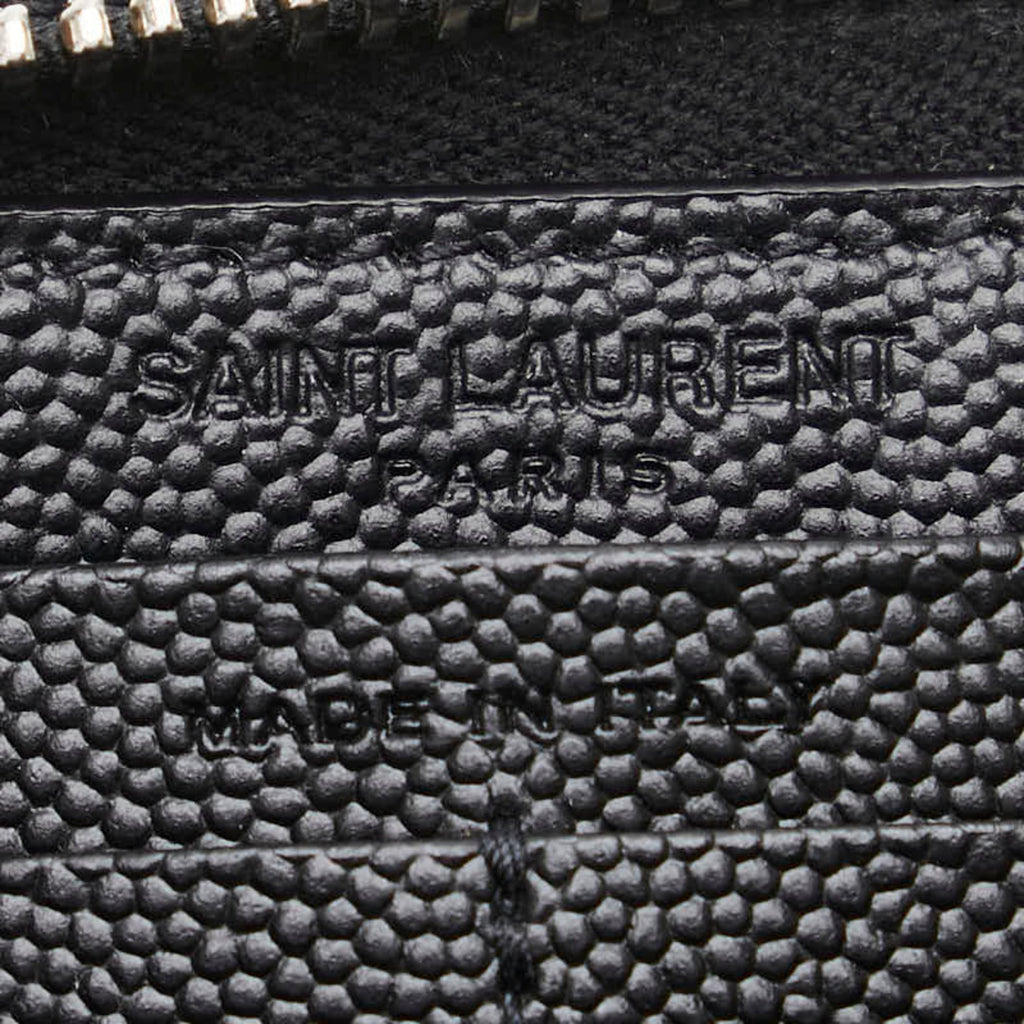 Saint Laurent Black Leather Coin Purse/Coin Case (Pre-Owned)