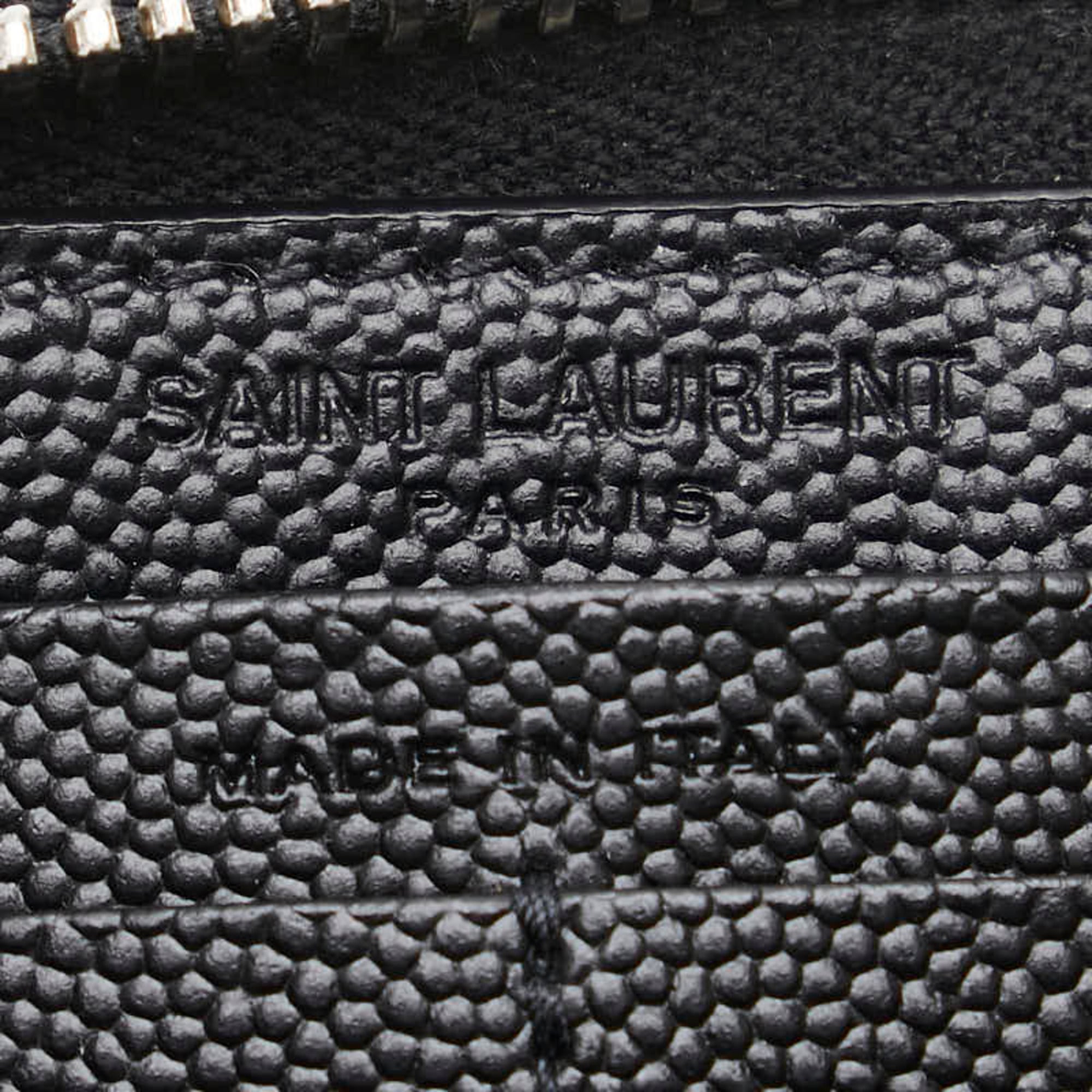 Saint Laurent Black Leather Coin Purse/Coin Case (Pre-Owned)