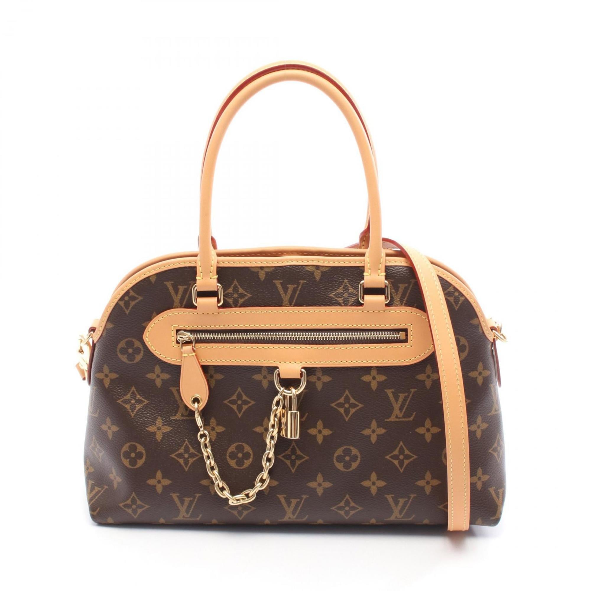 Louis Vuitton Brown Monogram Coated Canvas Leather Handbag