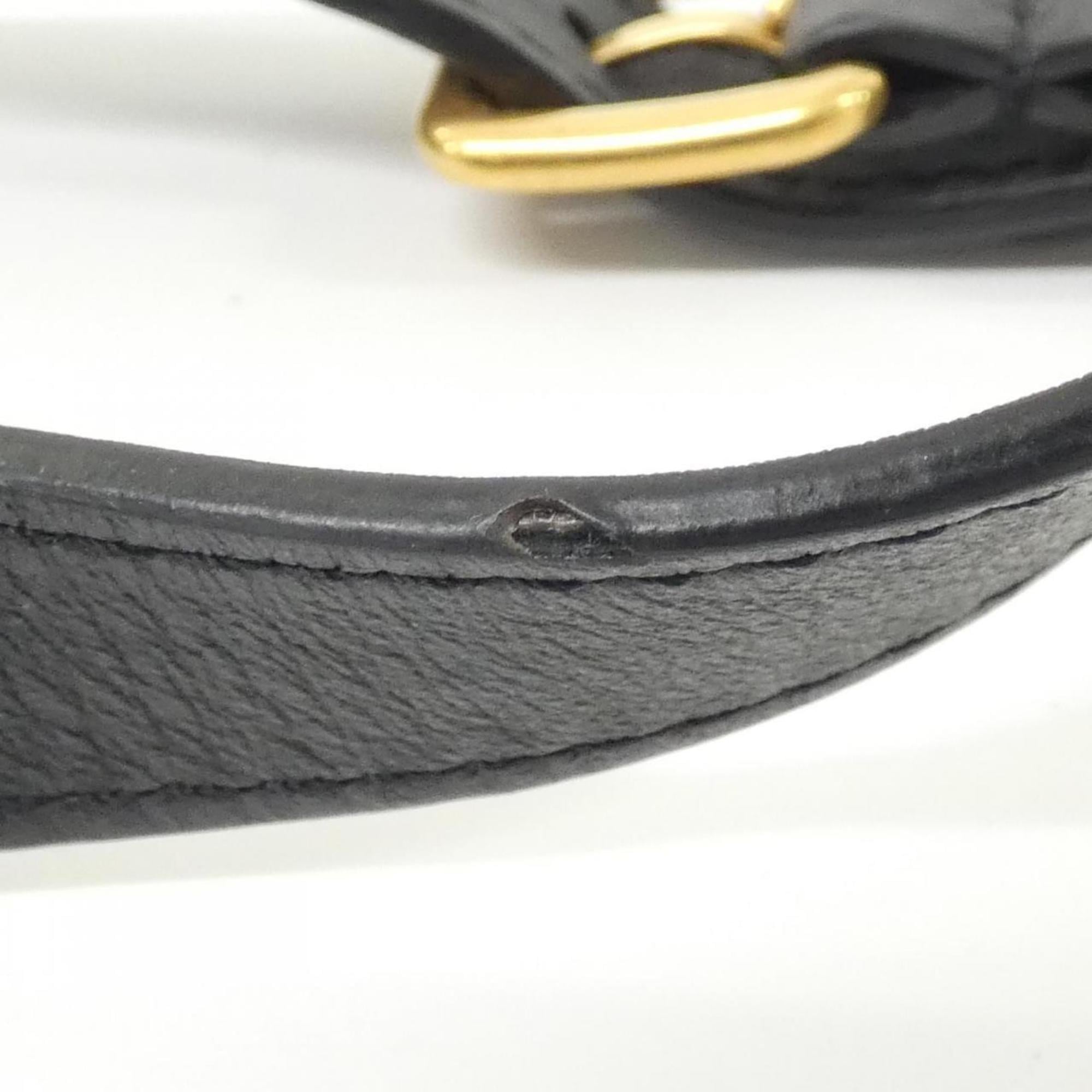 Louis Vuitton Black Leather Shoulder Bag