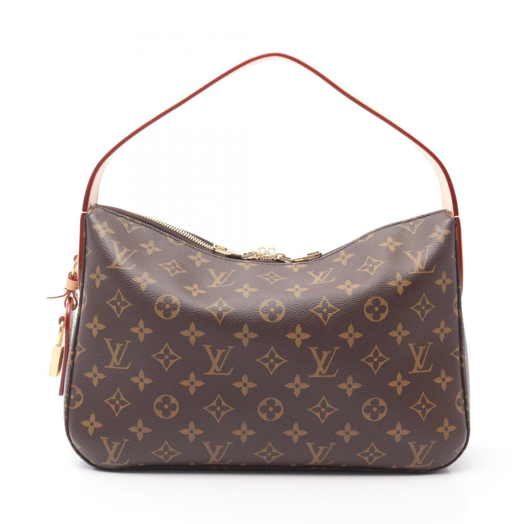 Louis Vuitton Brown Coated Canvas Leather Shoulder Bag
