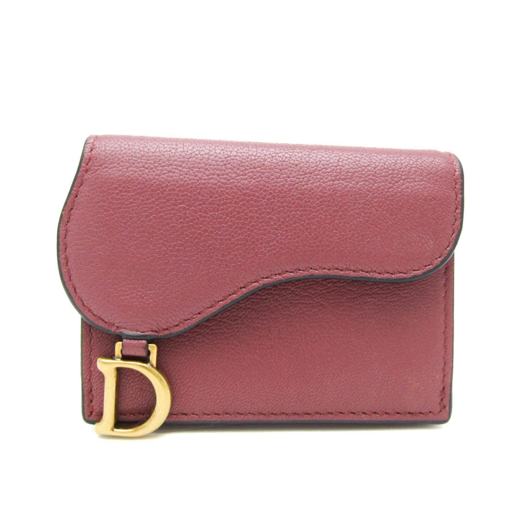 Christian Dior Dusty Pink Leather Wallet (Tri-Fold) (Pre-Owned)