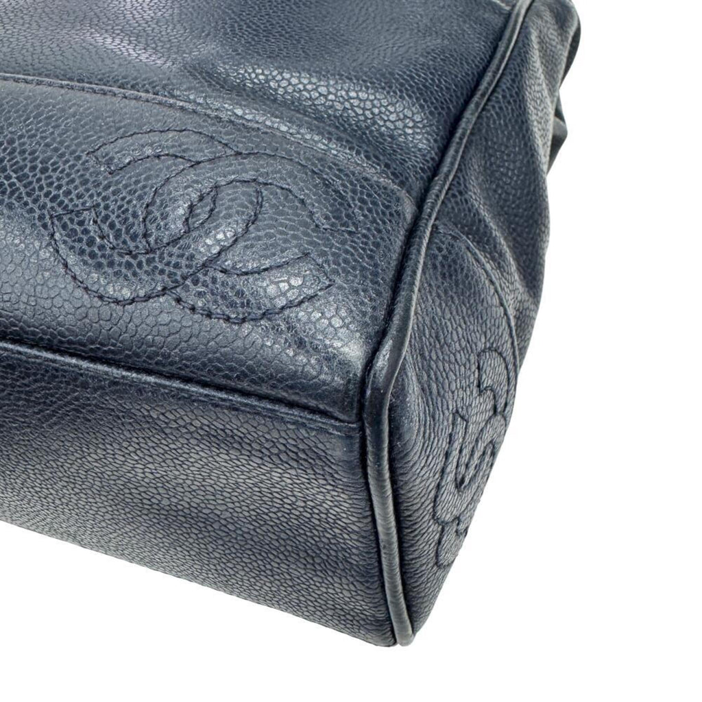 Chanel Navy Grained Calfskin Tote Bag