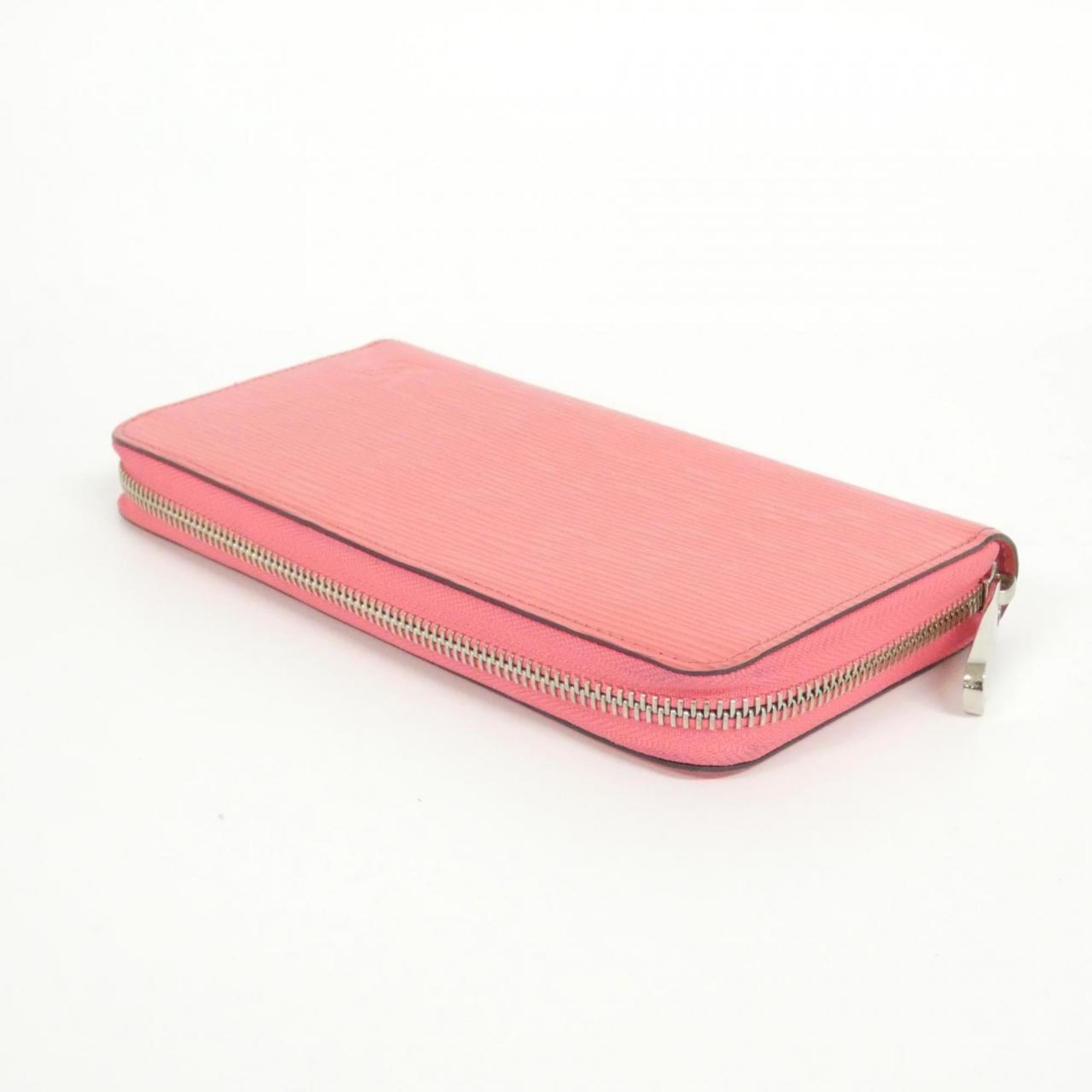Louis Vuitton Pink Leather Long Wallet