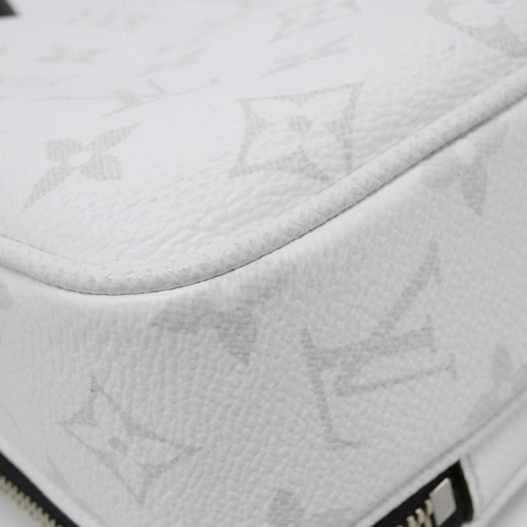 Louis Vuitton White Coated Canvas Leather Shoulder Bag