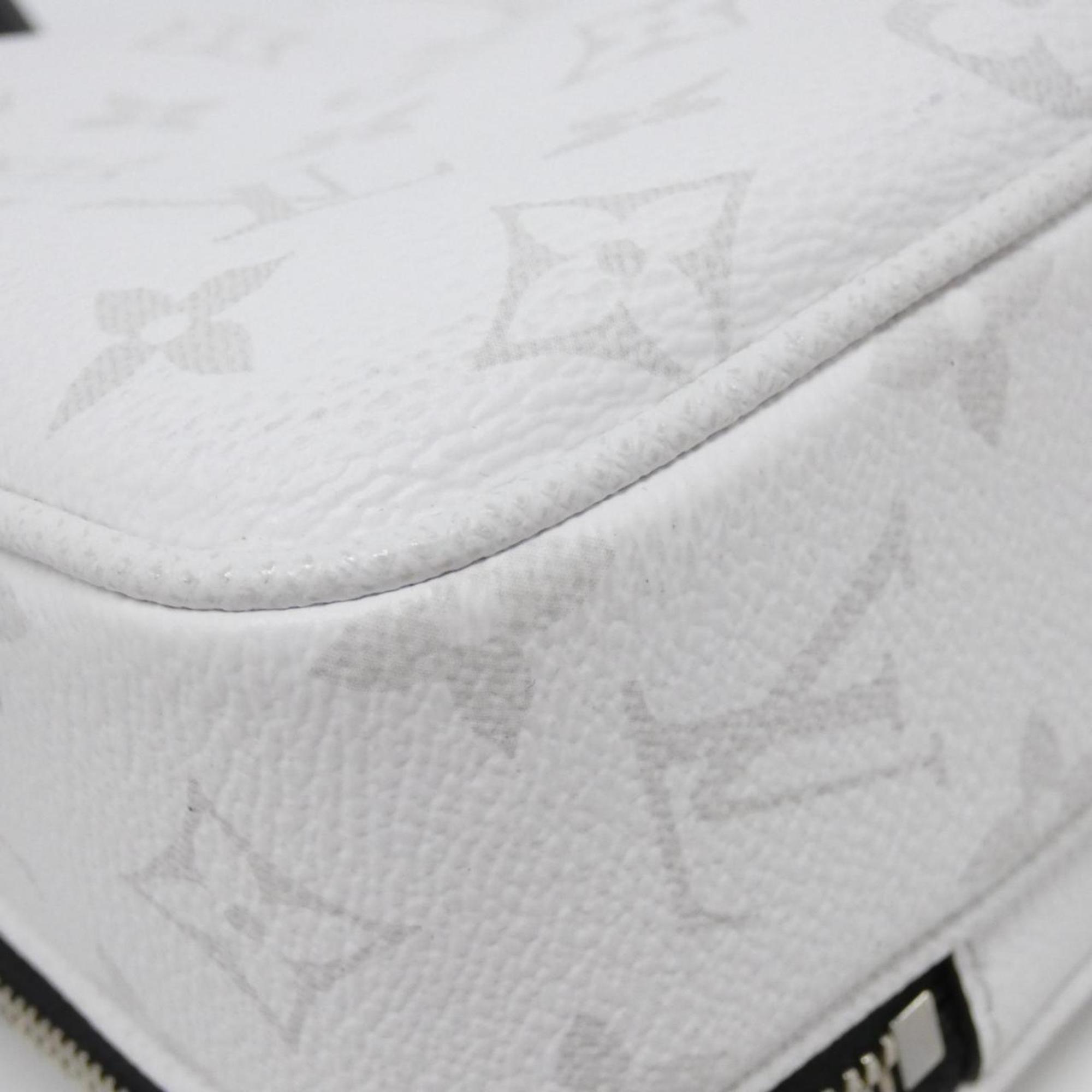 Louis Vuitton White Coated Canvas Leather Shoulder Bag