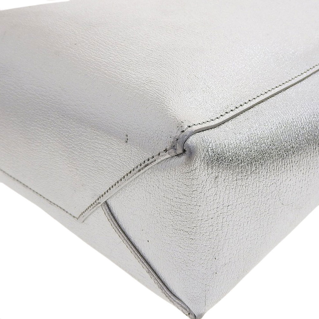 Celine Silver Leather Handbag Shoulder Bag