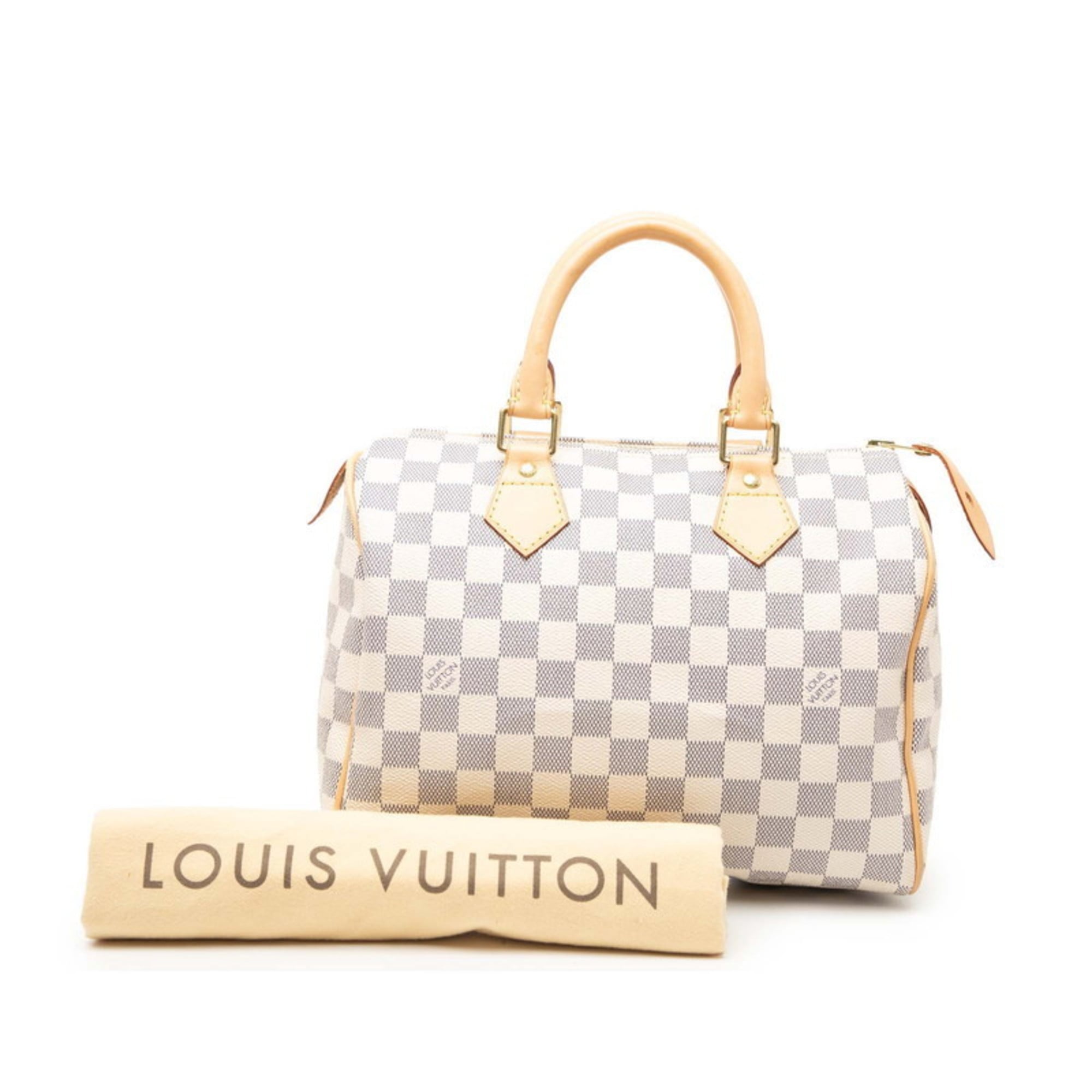 Louis Vuitton White Pvc Leather Boston Bag Handbag