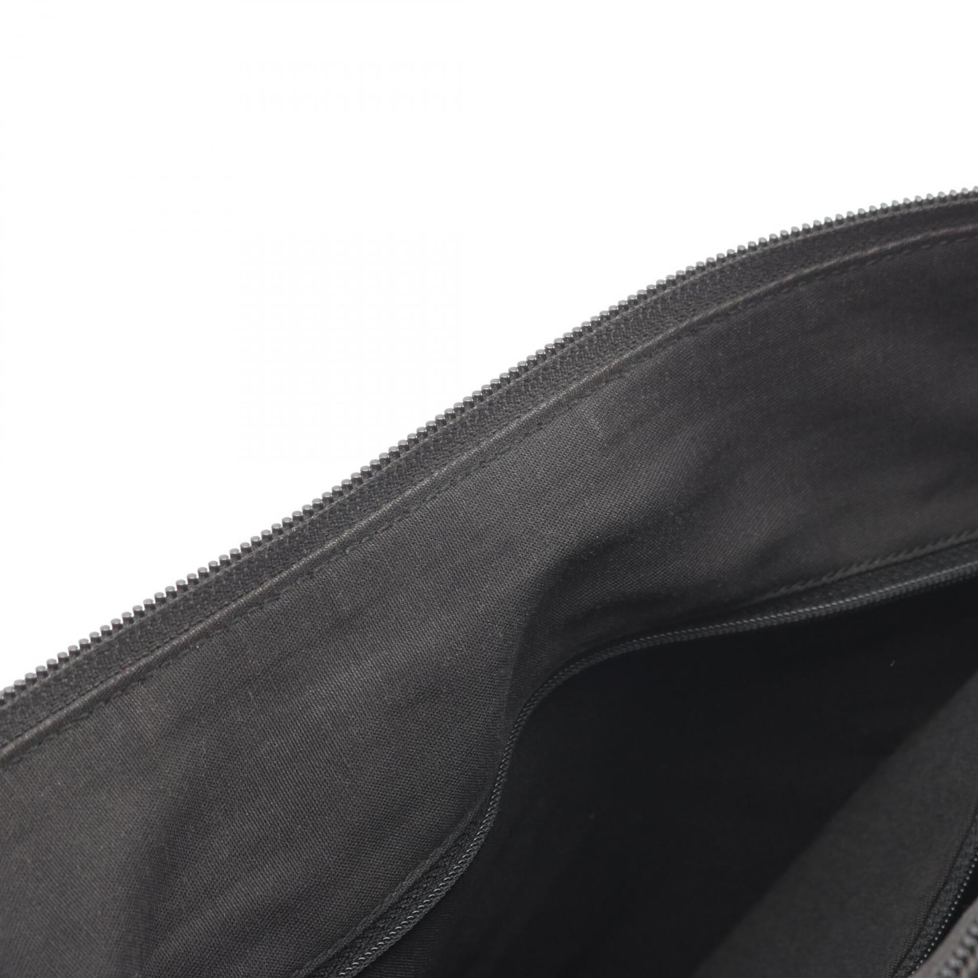 Gucci Black Nylon Leather Handbag Shoulder Bag (Pre-Owned)