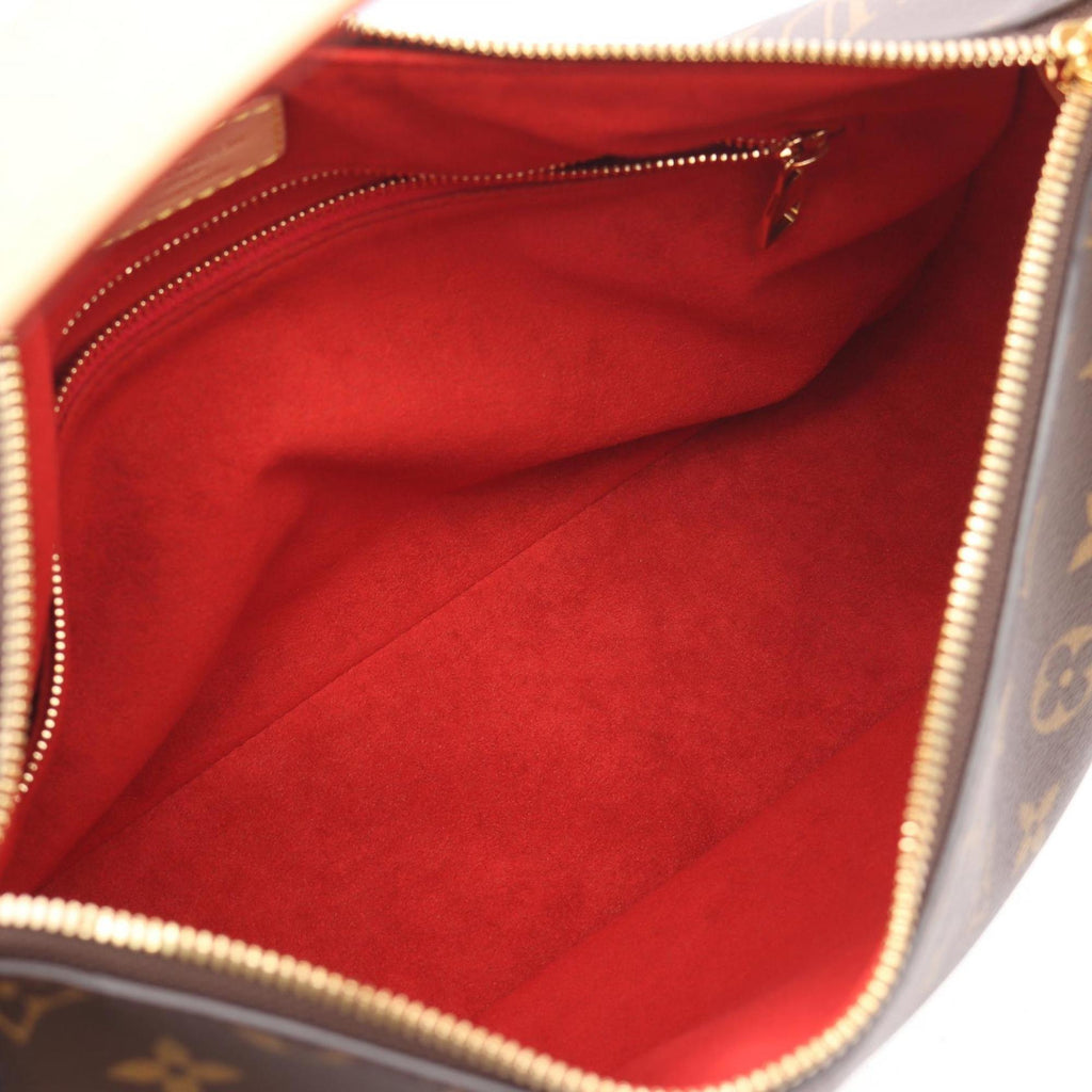 Louis Vuitton Brown Coated Canvas Leather Shoulder Bag
