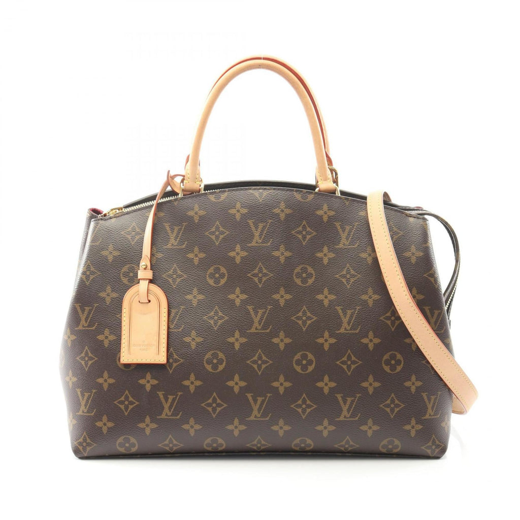 Louis Vuitton Brown Pvc Coated Canvas Leather Handbag