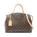 Louis Vuitton Brown Pvc Coated Canvas Leather Handbag
