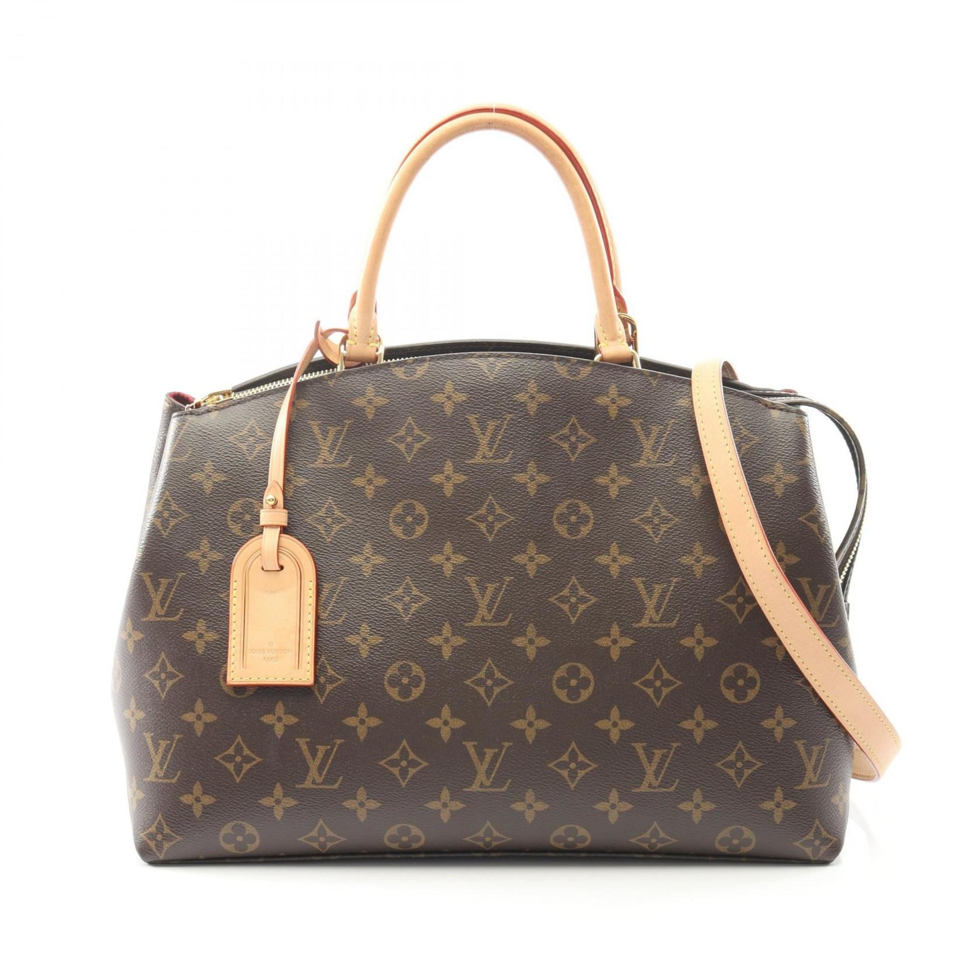 Louis Vuitton Brown Pvc Coated Canvas Leather Handbag