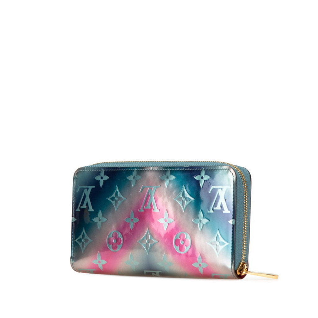 Louis Vuitton Blue Multi-Color Pink Patent Leather Long Wallet