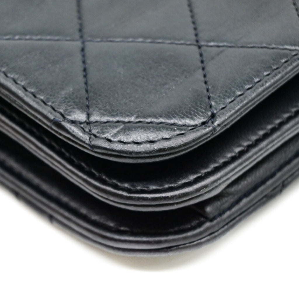 Chanel Black Leather Clutch Bag Shoulder Bag