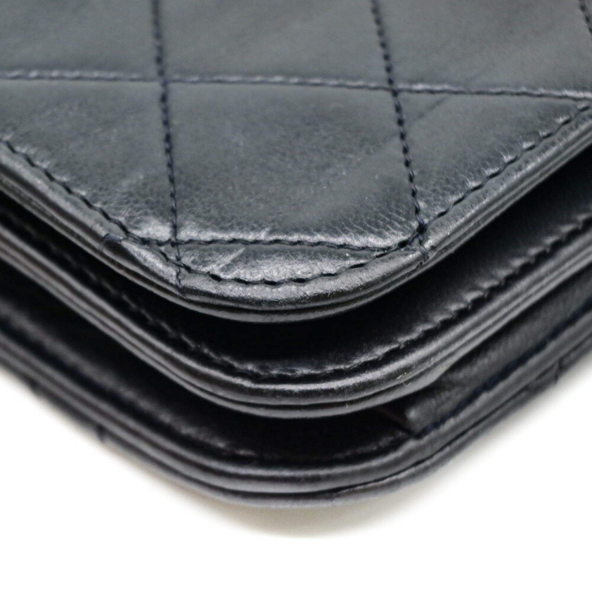 Chanel Black Leather Clutch Bag Shoulder Bag