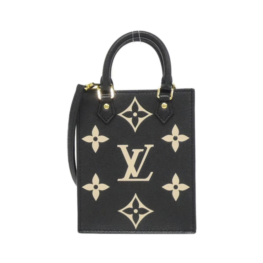 Louis Vuitton Monogram Empreinte Beige Black Leather Handbag