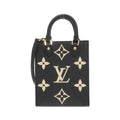 Louis Vuitton Monogram Empreinte Beige Black Leather Handbag