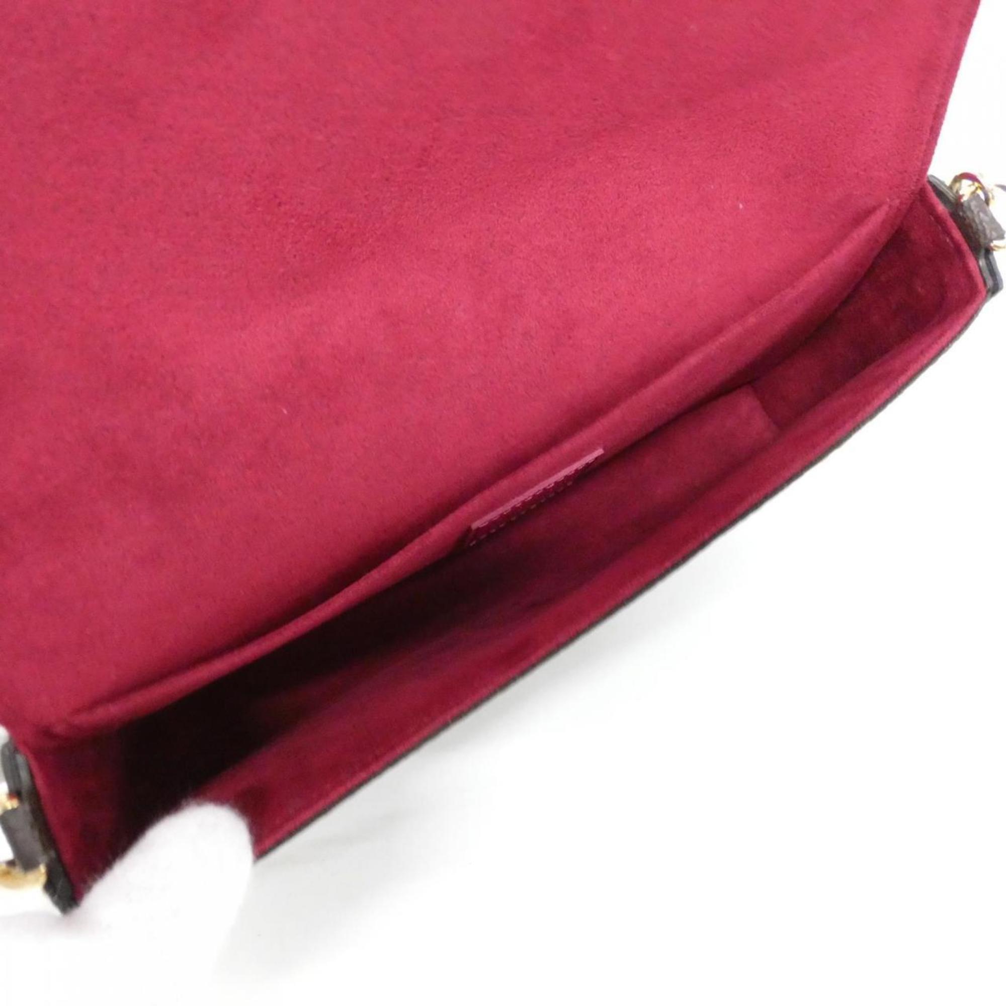 Louis Vuitton Monogram Marron Coated Canvas Pochette Shoulder Bag