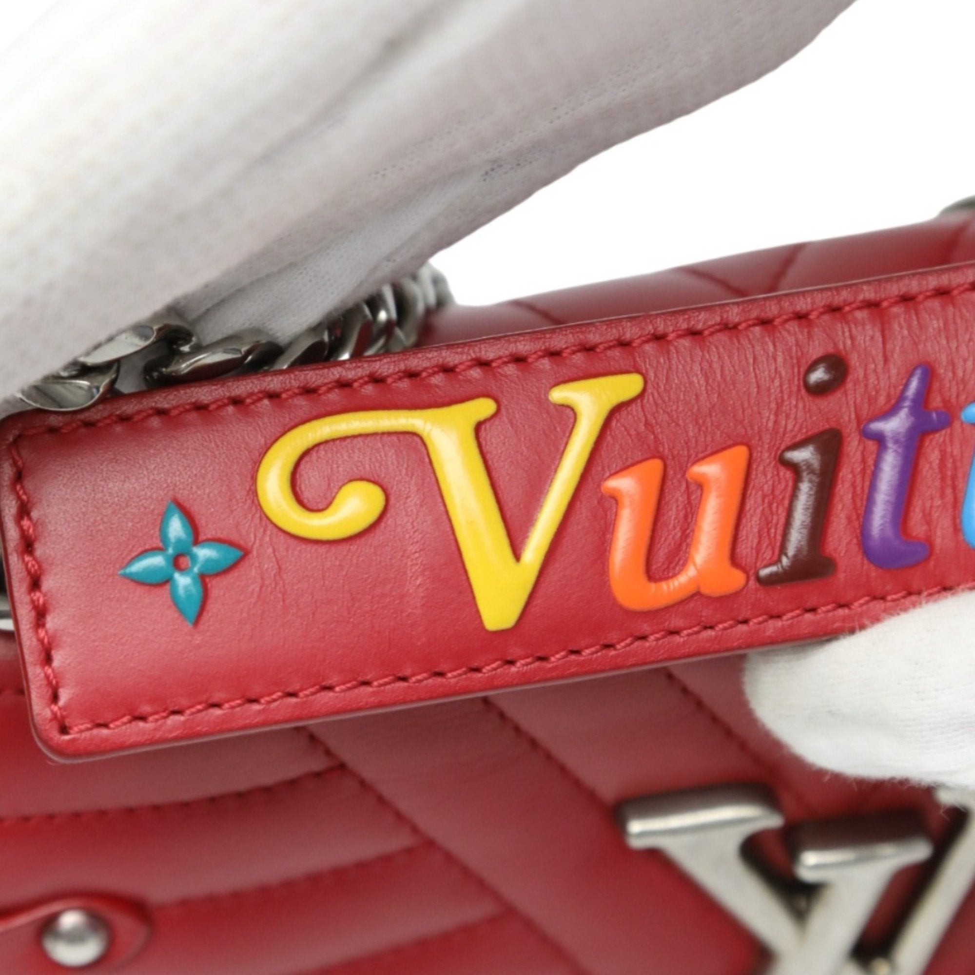Louis Vuitton Red Color Leather Shoulder Bag