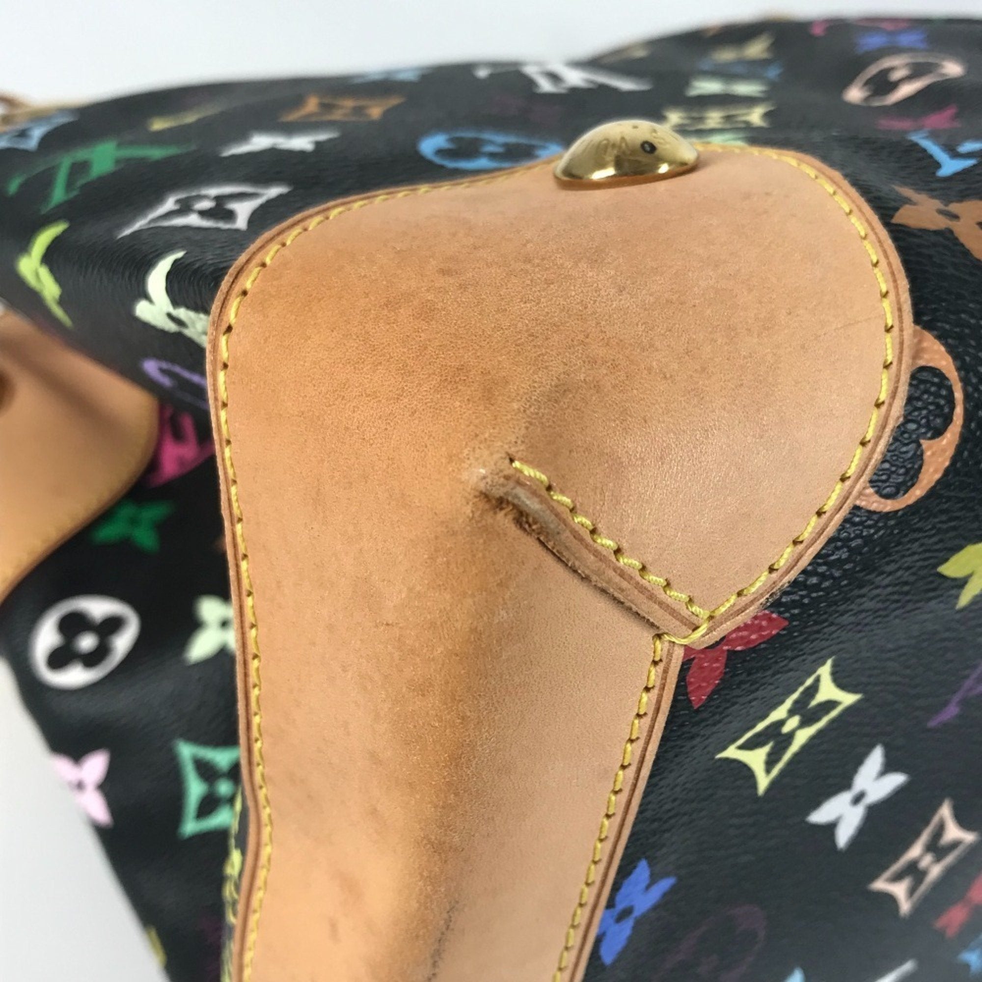 Louis Vuitton Black Multi-Color Noir Monogram Multicolore Canvas Shoulder Bag Tote Bag