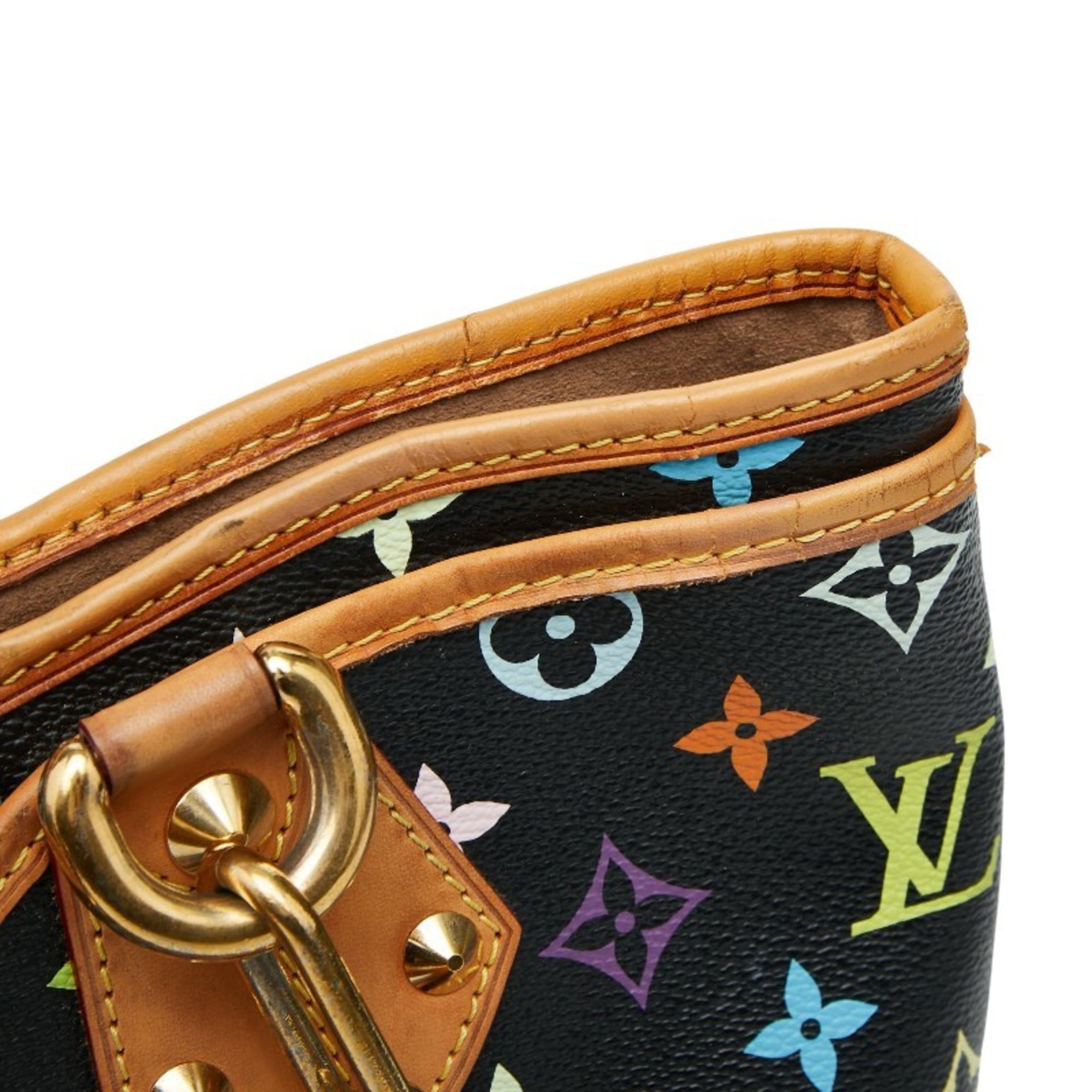 Louis Vuitton Black Multi-Color Noir Pvc Leather Shoulder Bag Tote Bag
