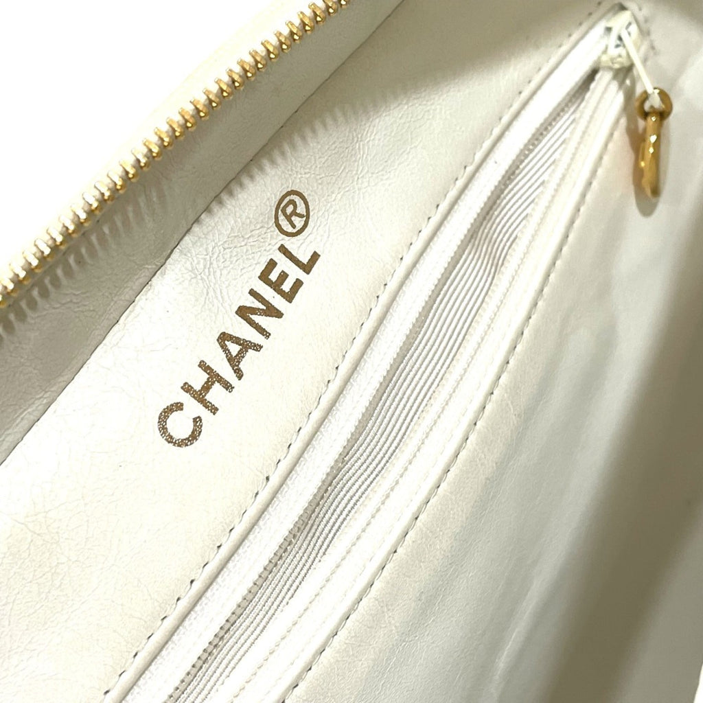 Chanel White Cotton Handbag