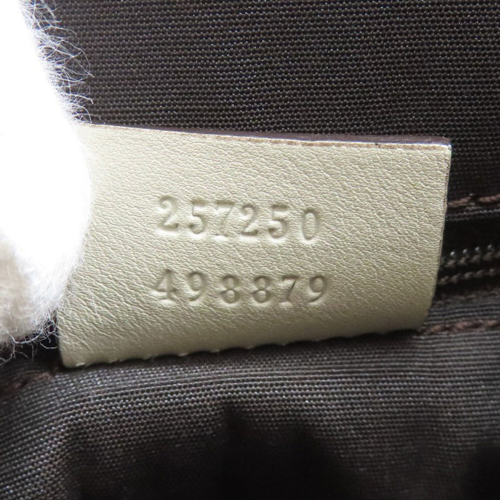 Gucci Brown White Pvc Handbag (Pre-Owned)