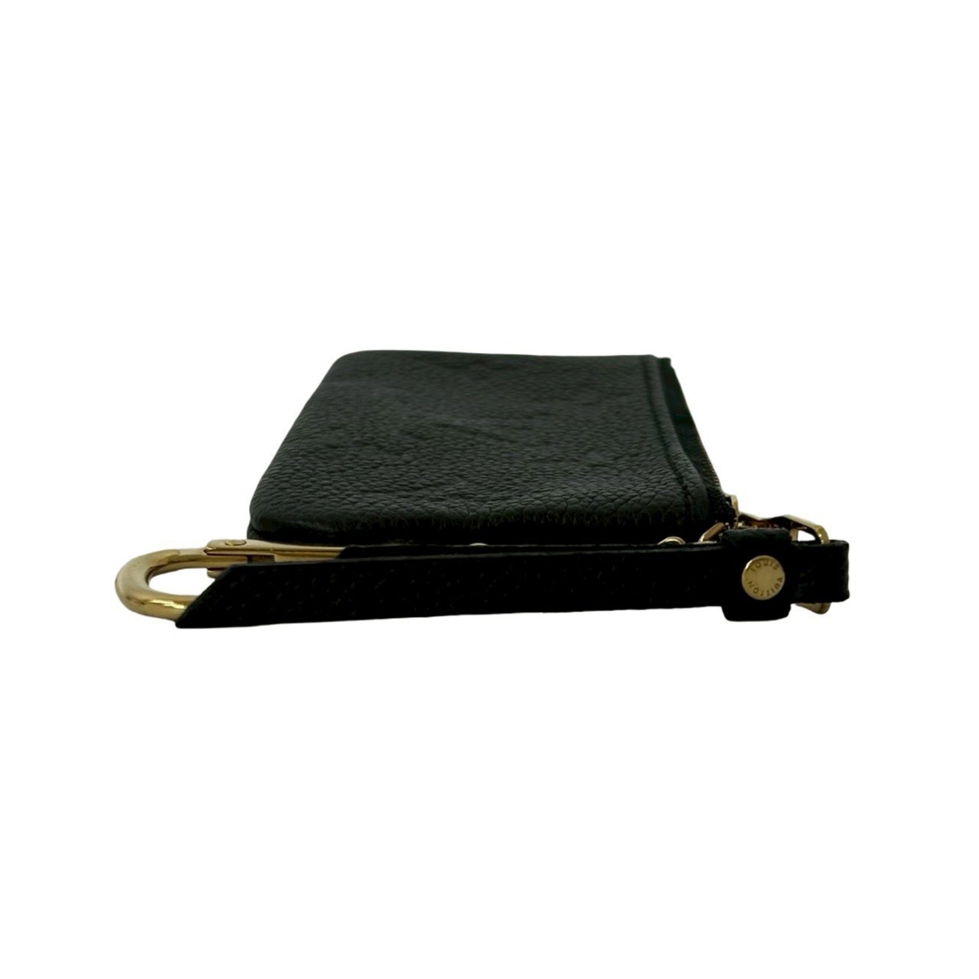 Louis Vuitton Black Leather Coin Purse/Coin Case