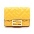 Fendi Yellow Leather Wallet (Tri-Fold)
