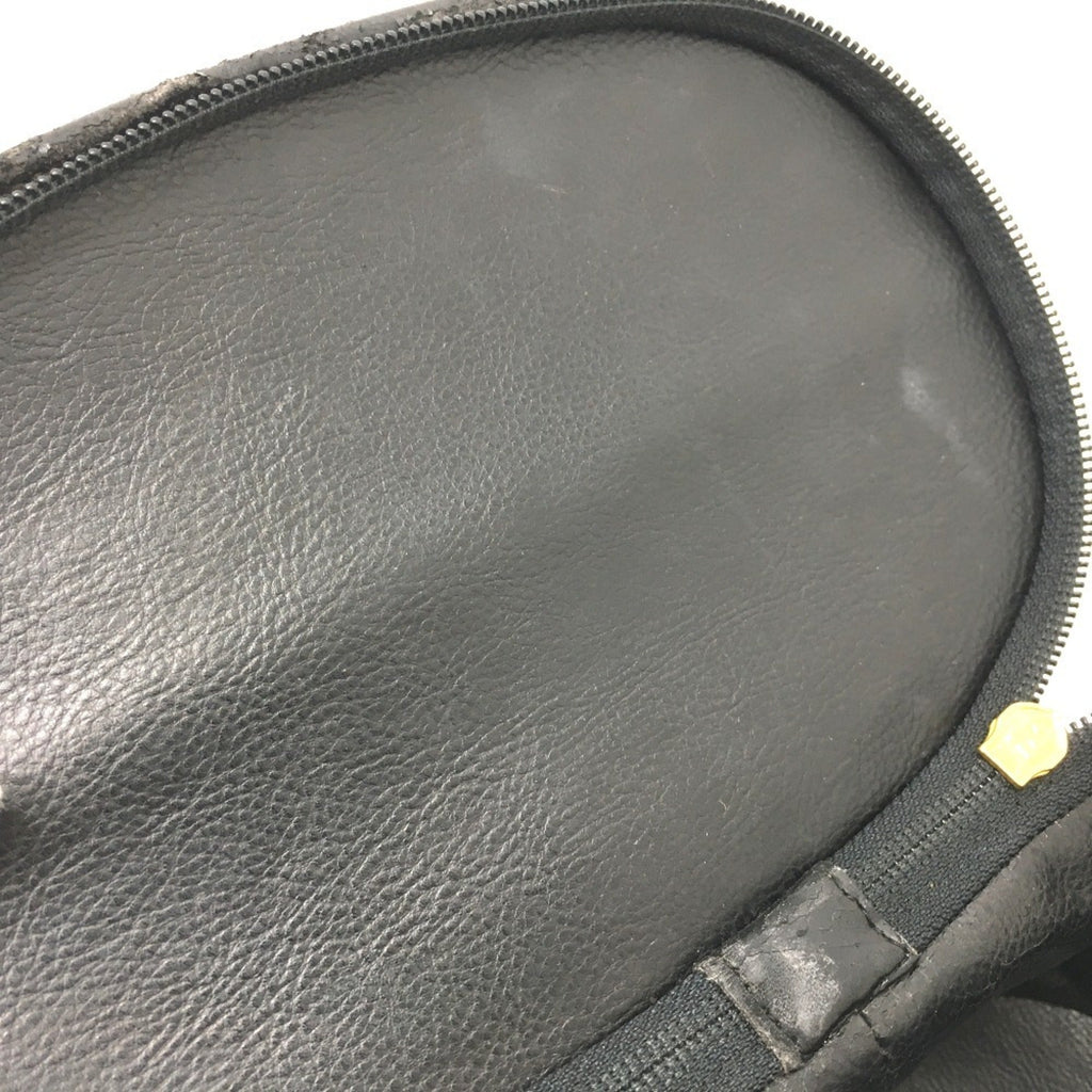 Fendi Black Brown Pvc Leather Pouch Vanity Bag