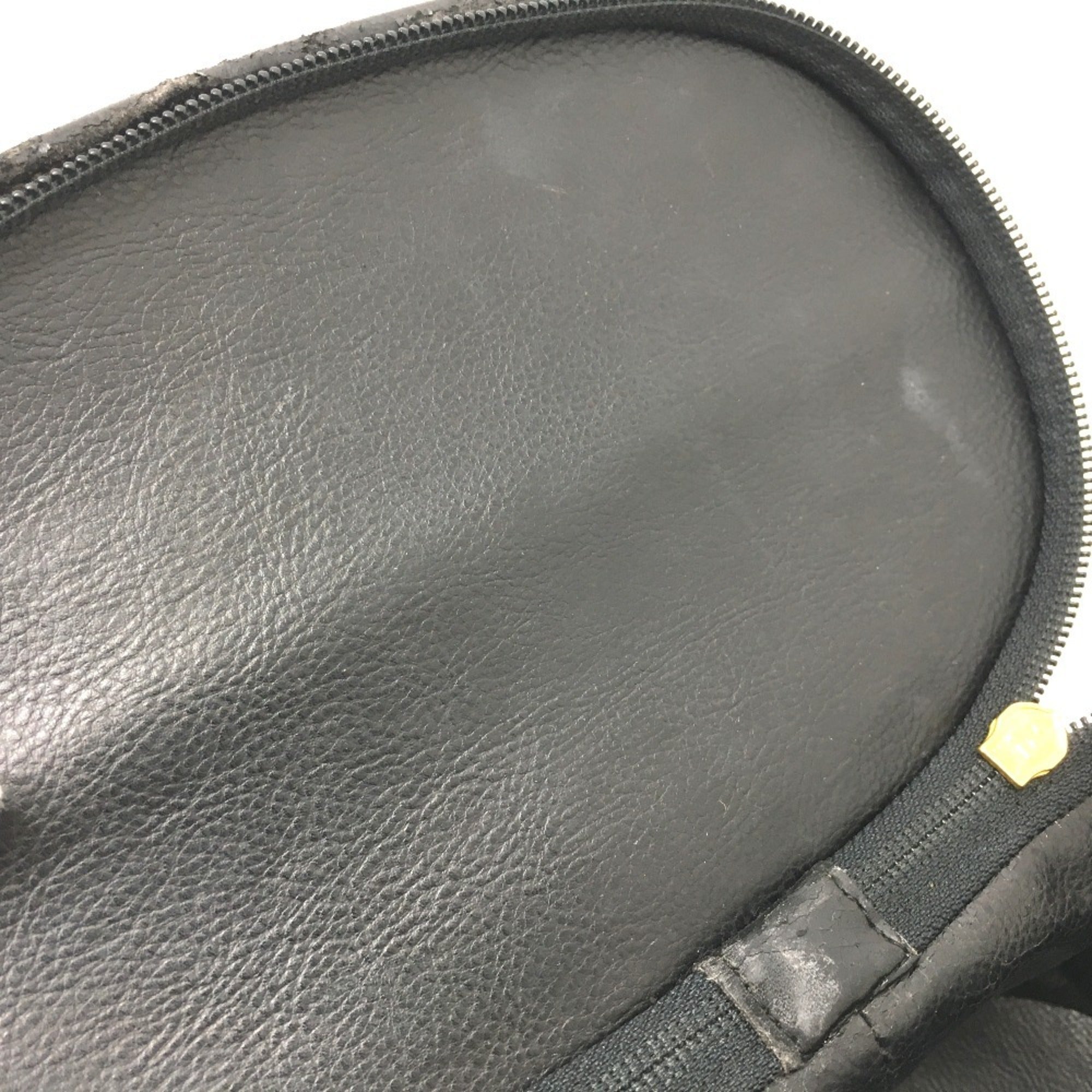Fendi Black Brown Pvc Leather Pouch Vanity Bag