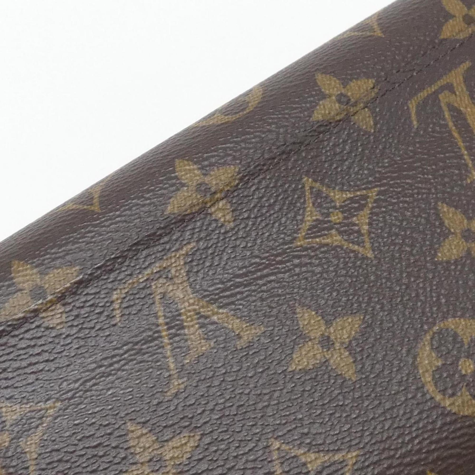Louis Vuitton Monogram Fuchsia Marron Coated Canvas Long Wallet