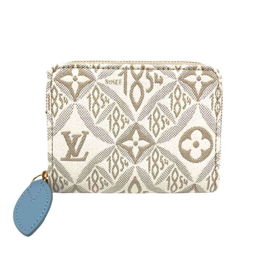 Louis Vuitton White Jacquard Coin Purse/Coin Case