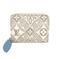 Louis Vuitton White Jacquard Coin Purse/Coin Case