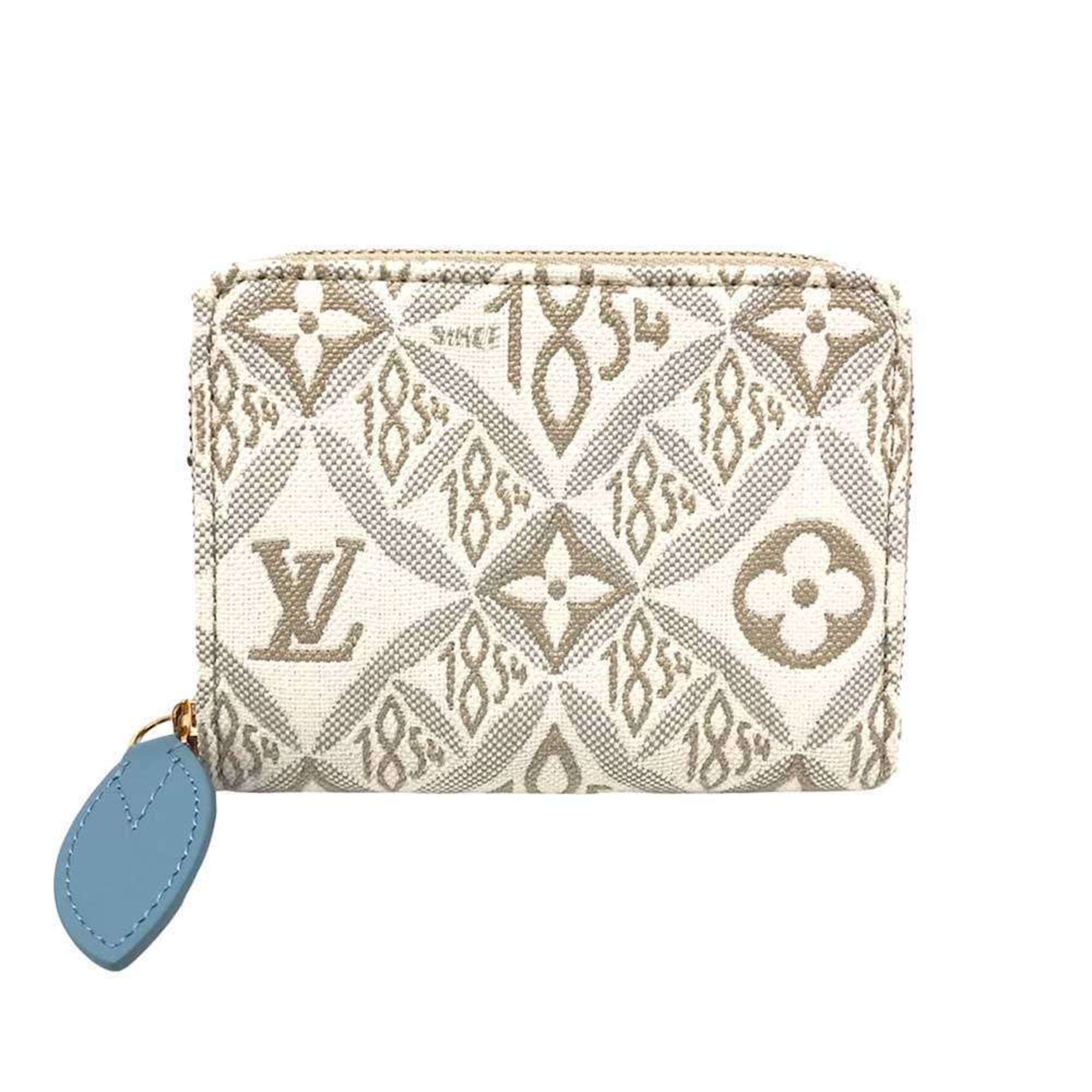 Louis Vuitton White Jacquard Coin Purse/Coin Case