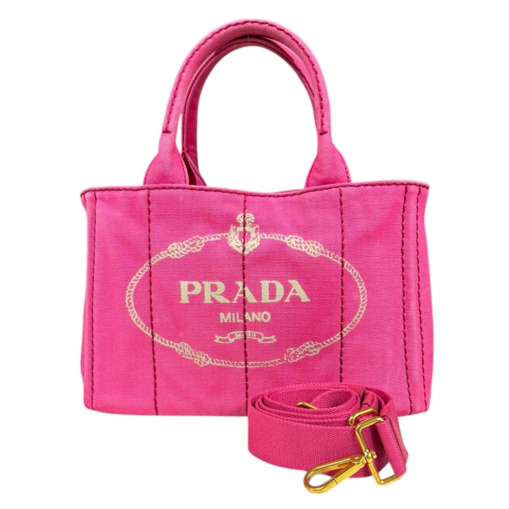 Prada Pink Canvas Shoulder Bag