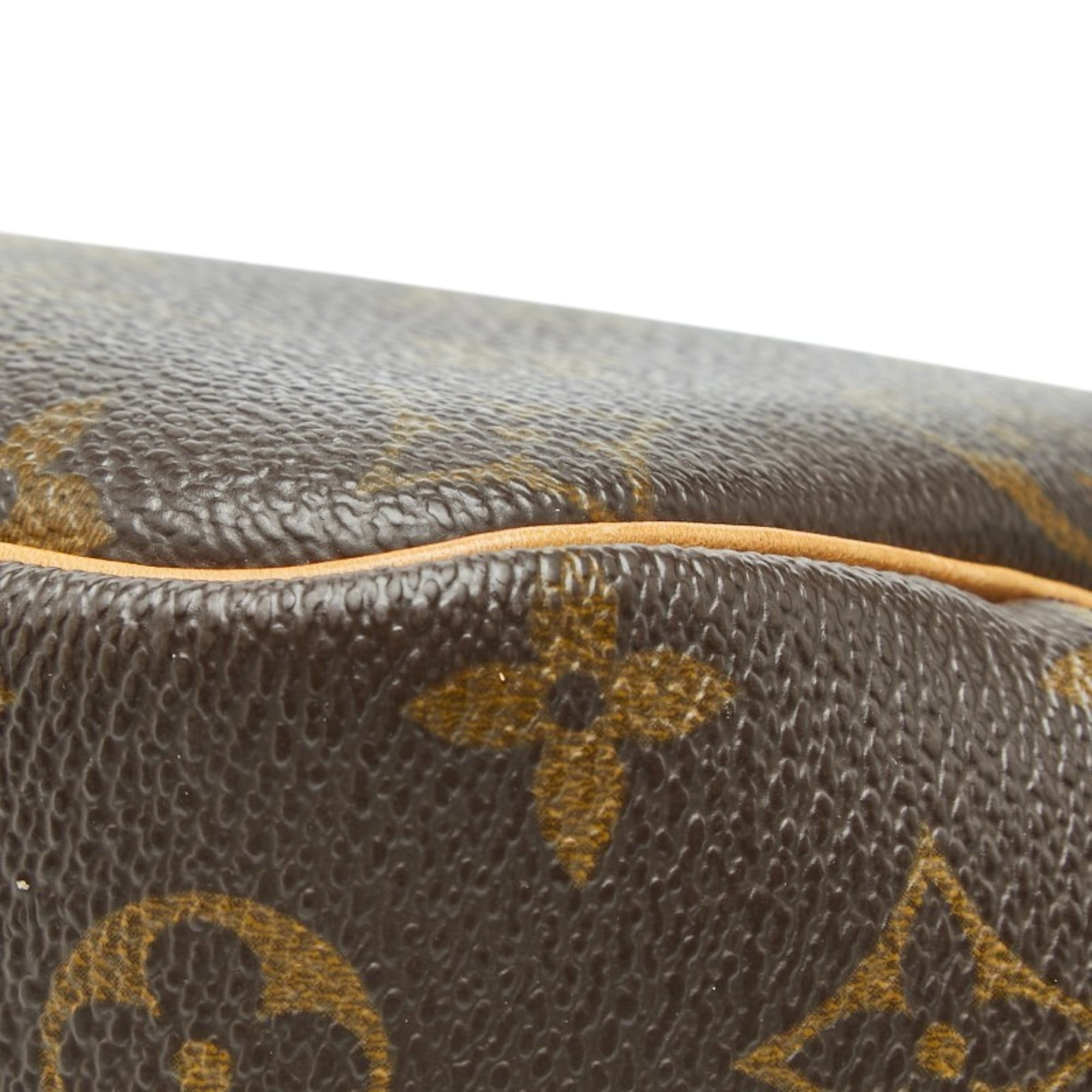 Louis Vuitton Brown Pvc Leather Handbag